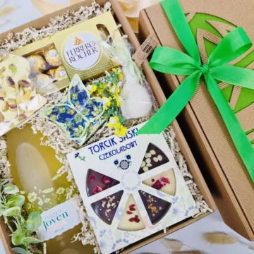 Elegancki Box prezentowy wielkanocny.