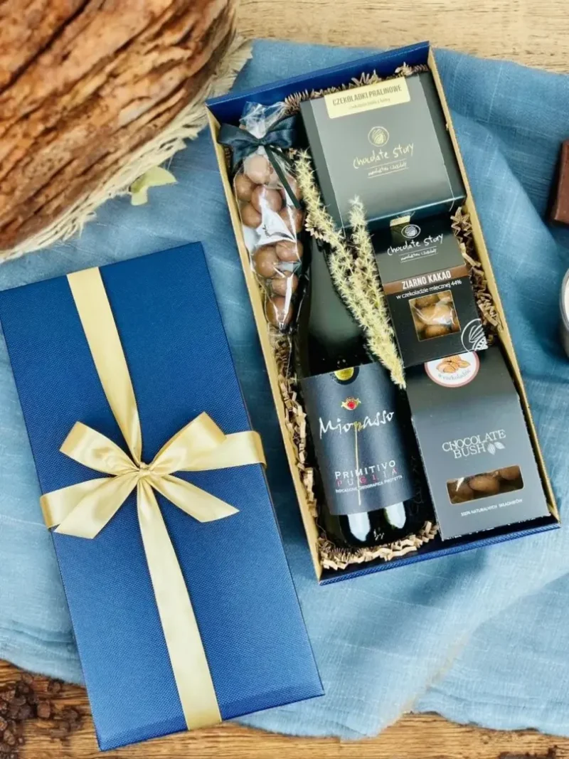 Box prezentowy czarny aksamit