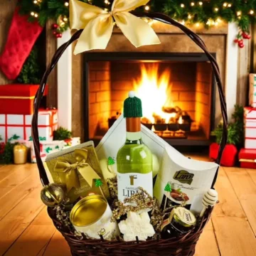 Kosz upominkowy Złota Gwiazdka